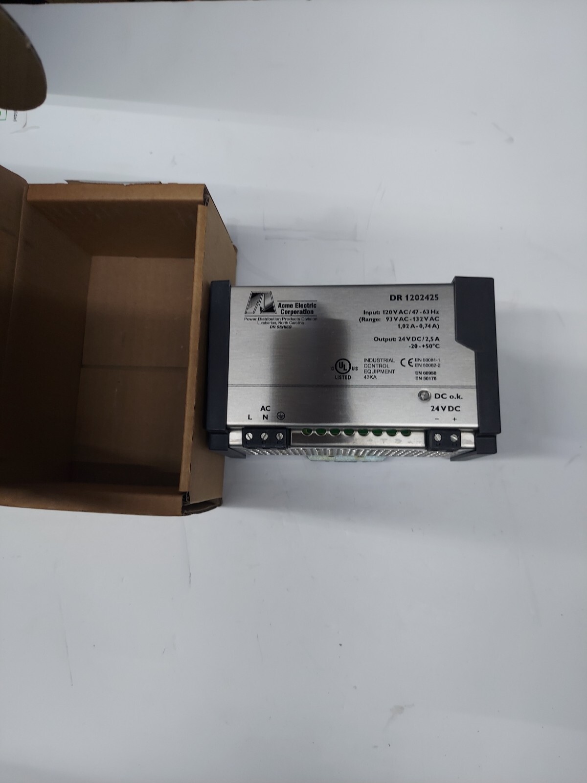 ACME ELECTRIC HUBBELL DR-120-2425 / DR1202425 120VAC 24VDCI2 (NEW IN BOX)