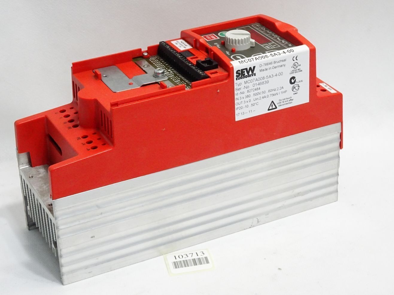 SEW Eurodrive 0.75kW MC07A008-5A3-4-00 8272484