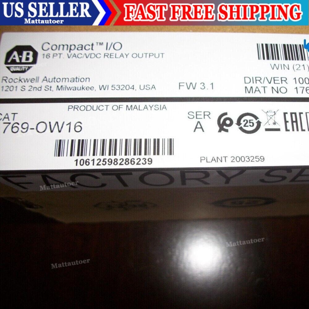 Allen Bradley 1769-OW16 / A Compact I/O Relay Output. Factory Sealed