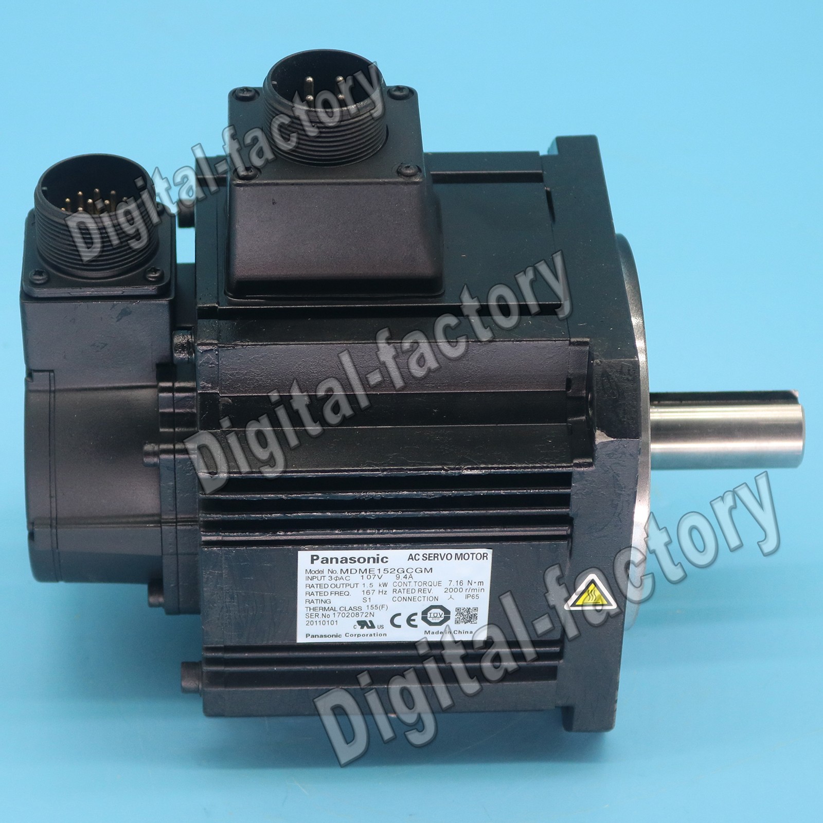 Used Panasonic AC servo motor MDME152GCGM Tested Free shipping#JL