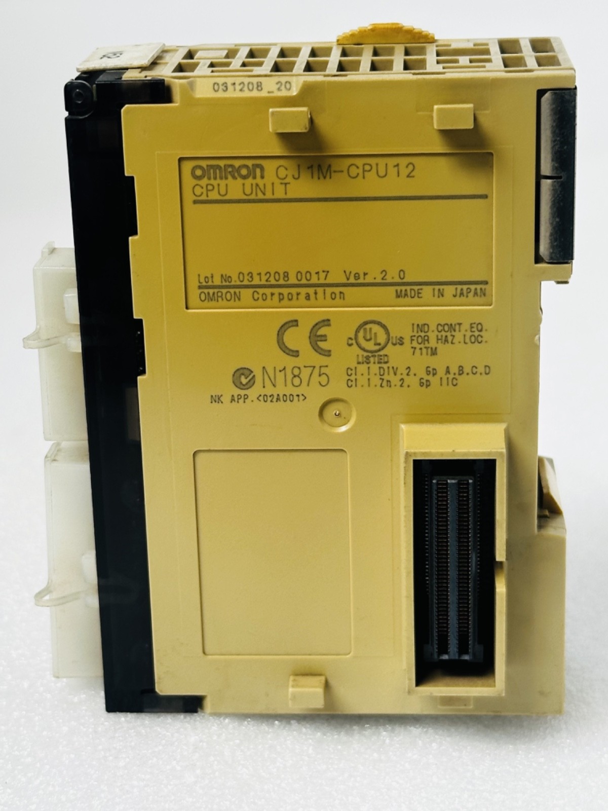 OMRON CJ1M-CPU12 Sysmac Programmable Controller CJ1M CPU12 CPU Unit USED