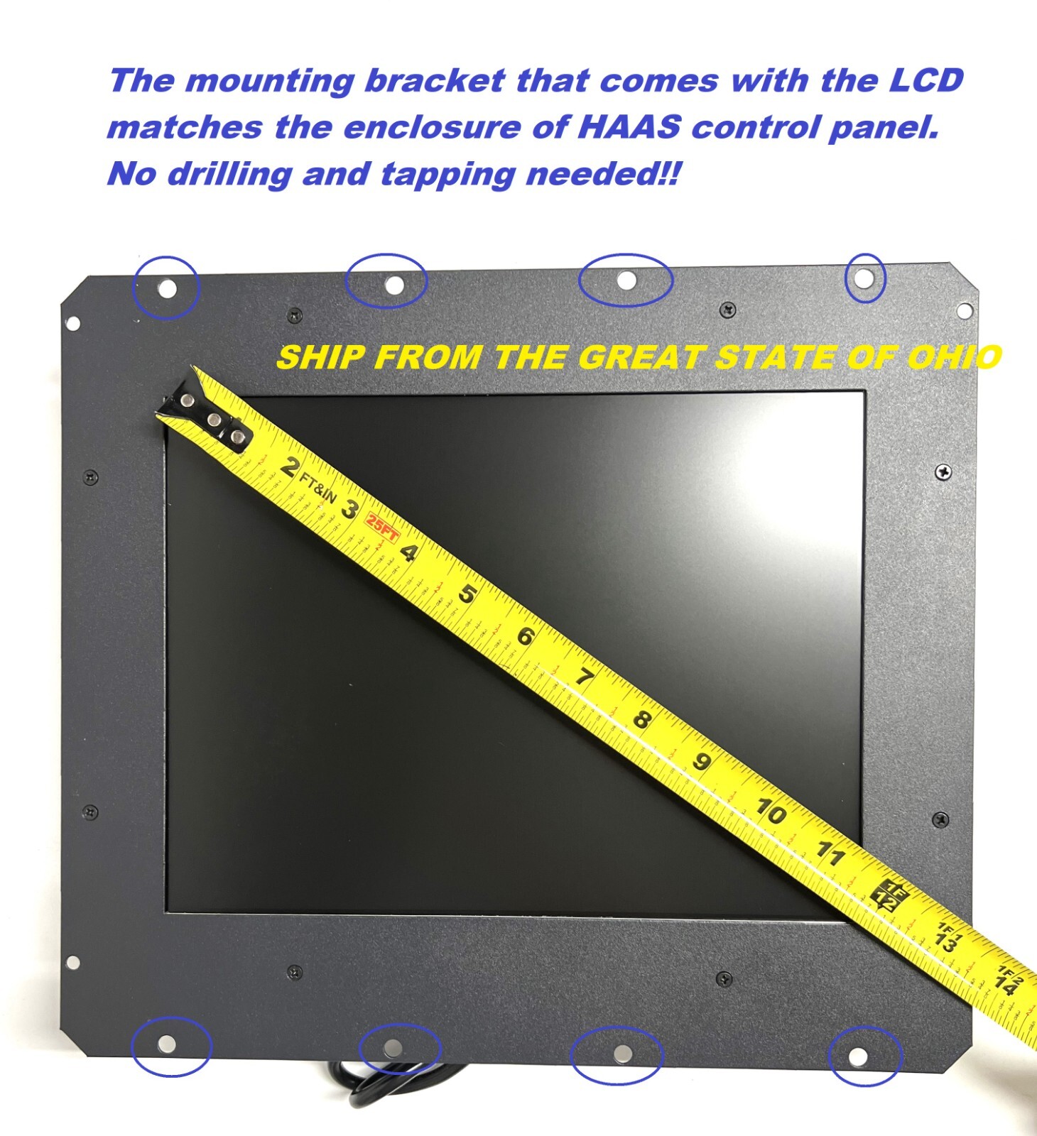 DIRECT REPLACEMENT LCD MONITOR FOR HAAS HL SERIES LATHE 199@ OR EARLIER MODLES