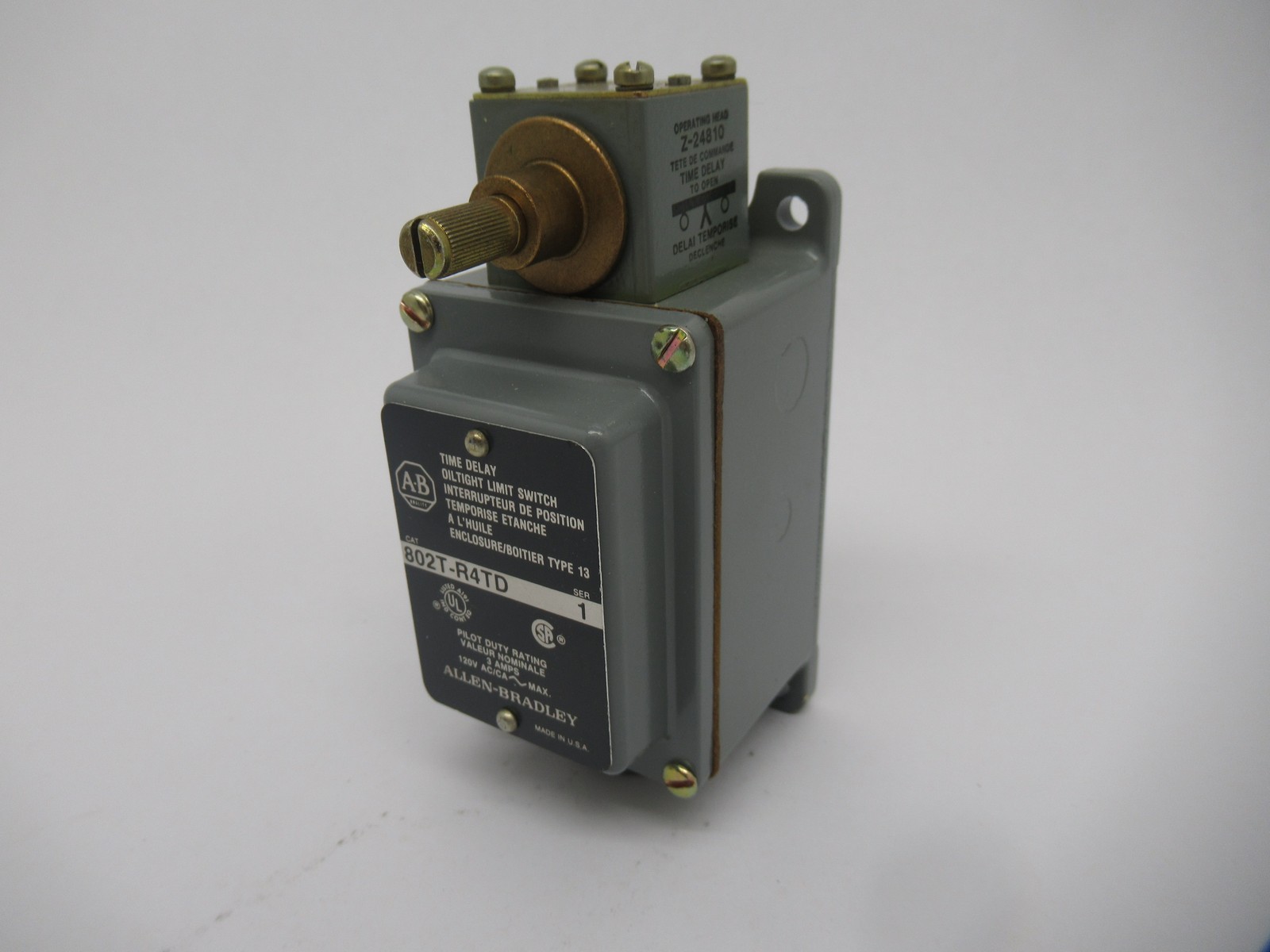 Allen-Bradley 802T-R4TD Series 1 Time Delay Oiltight Limit Switch 3A 120V NEW