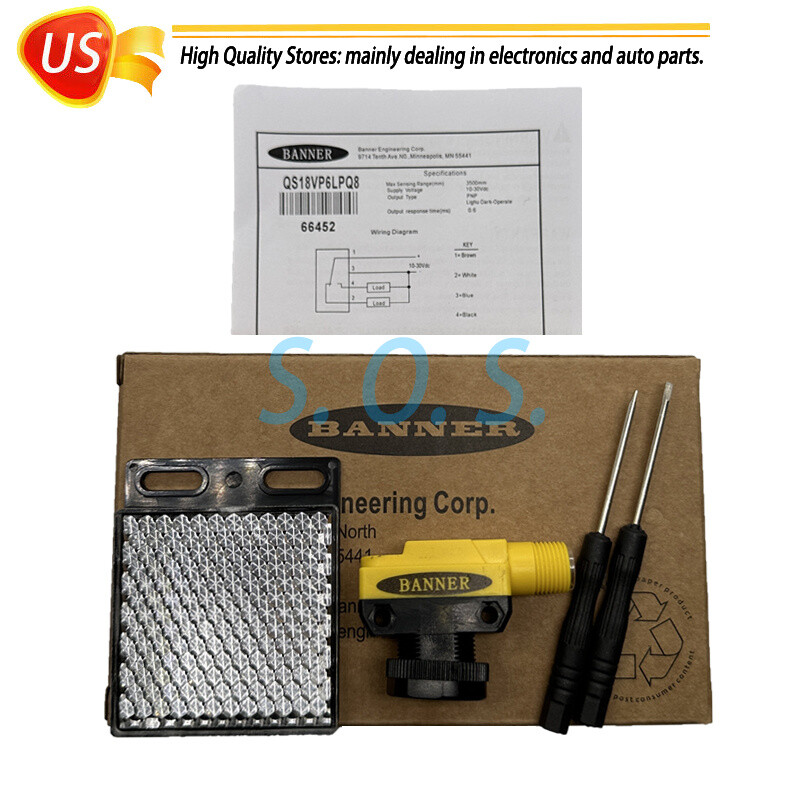 (New in Box) For Banner QS18VP6LPQ8 10-30VDC 3500mm Photoelectric Sensor PNP