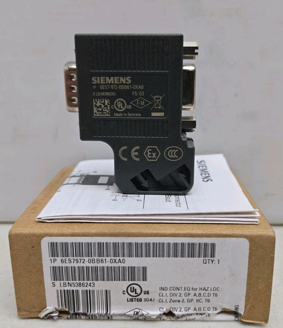 Siemens SIMATIC DP PROFIBUS Bus Connector Plug 6ES7972-0BB61-0XA0 Germany New