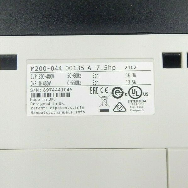 NIDEC M20004400135A10101AB100 Unidrive 7.5HP 480v NEW