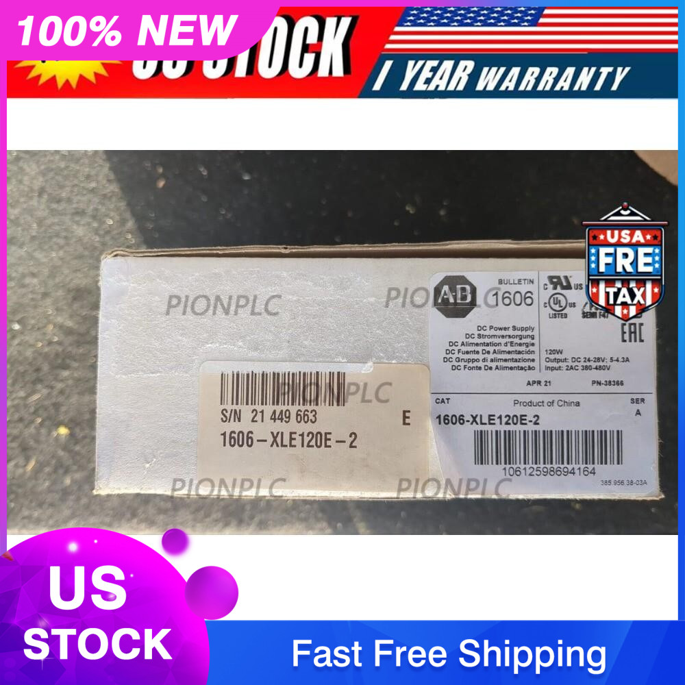 New Allen Bradley 1606-XLE120E-2 Power Supply 380/480 VAC 120W 1606XLE120E2