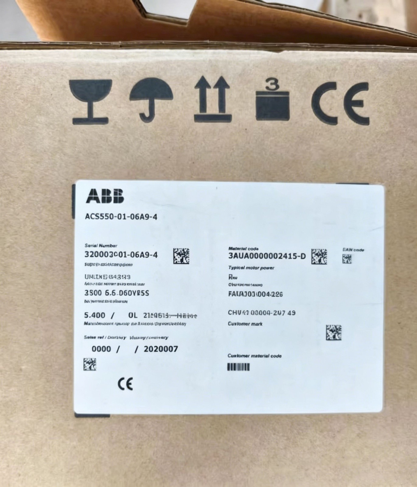 1PCS Brand New ABB ACS550-01-06A9-4 Inverter ACS550-01-06A9-4 Fast delivery