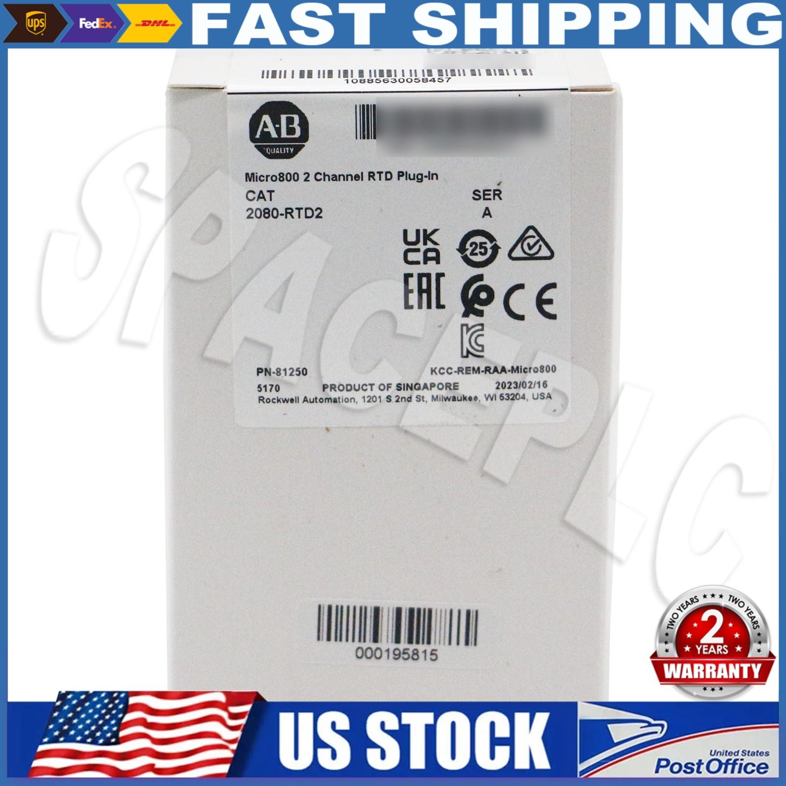 AB 2080-RTD2 2channel Resistance Thermometer Micro800 Plug-in Module US Free Tax