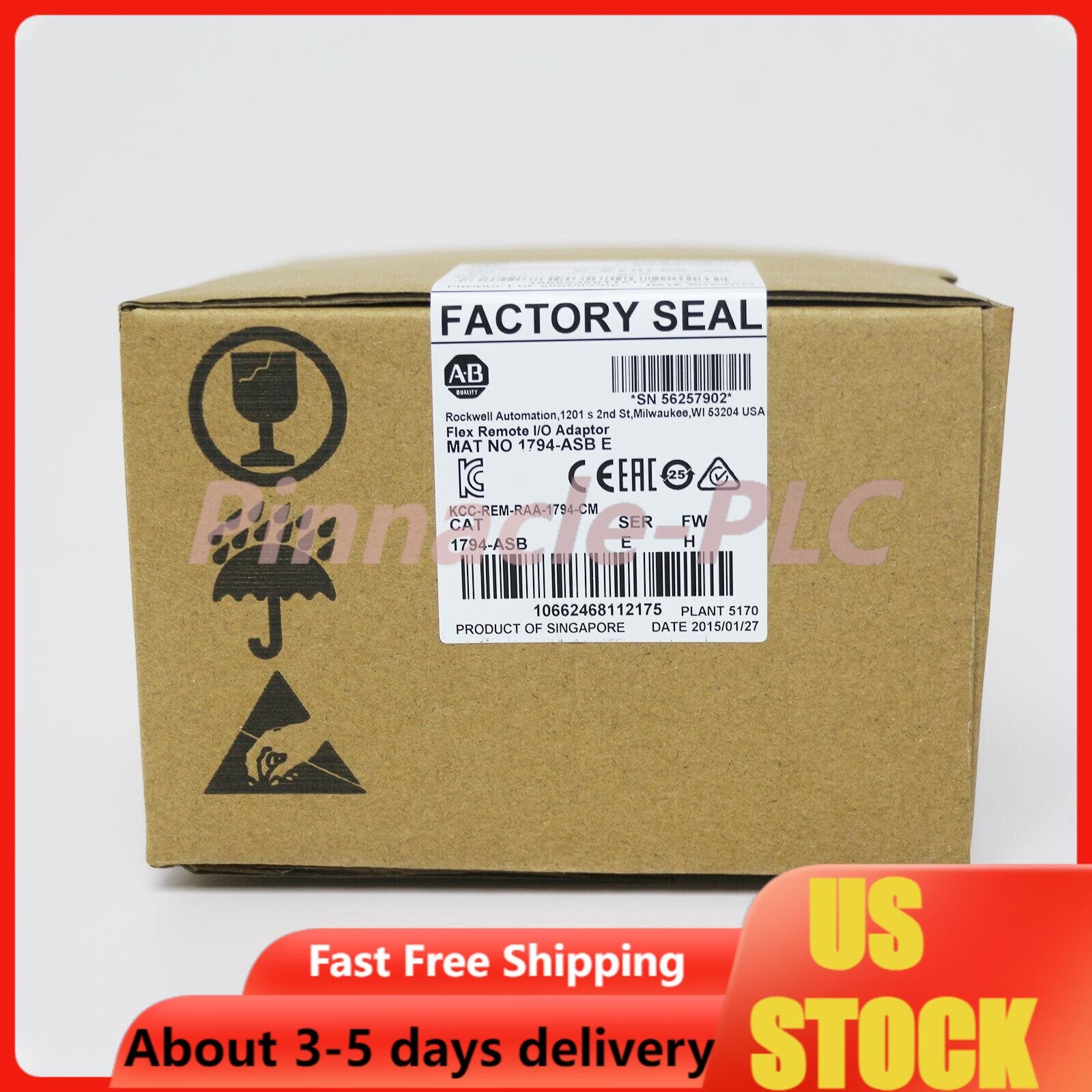New Factory Sealed Allen-Bradley 1794-ASB SER E Flex Remote I/O Adapter 1794ASB
