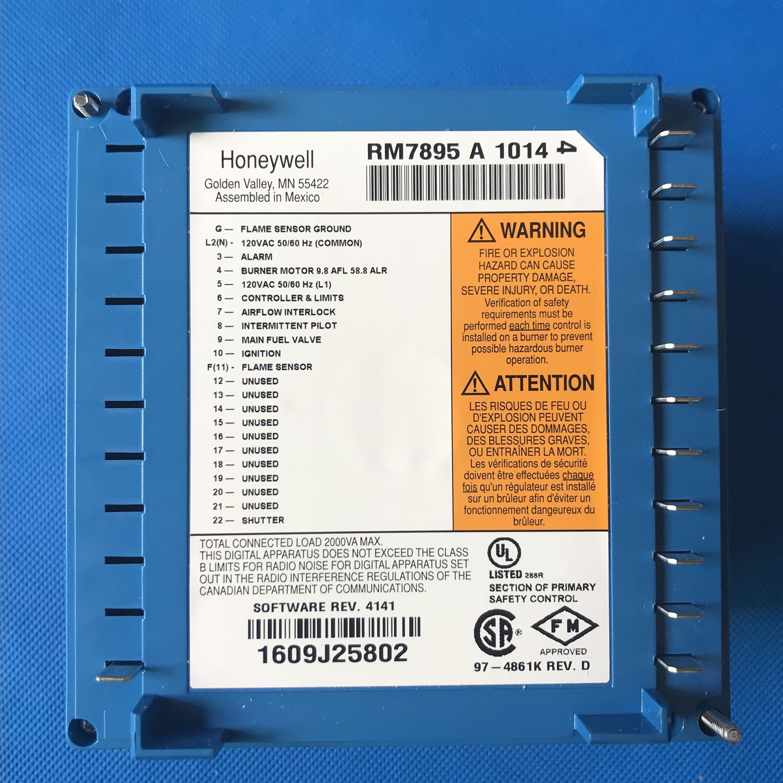 1PC New HONEYWELL RM7895A1014 Primary Control Burner Control Fast Shipping