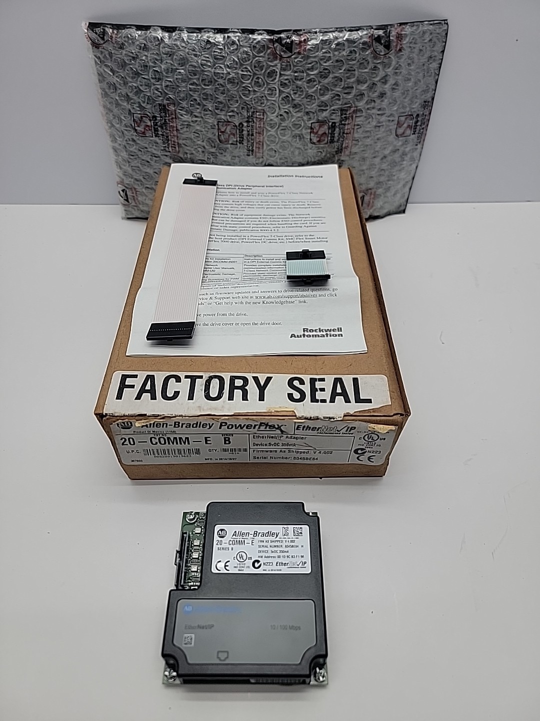 Allen Bradley 20-COMM-E Ser B PowerFlex Ethernet/IP Com Adapter New In Box