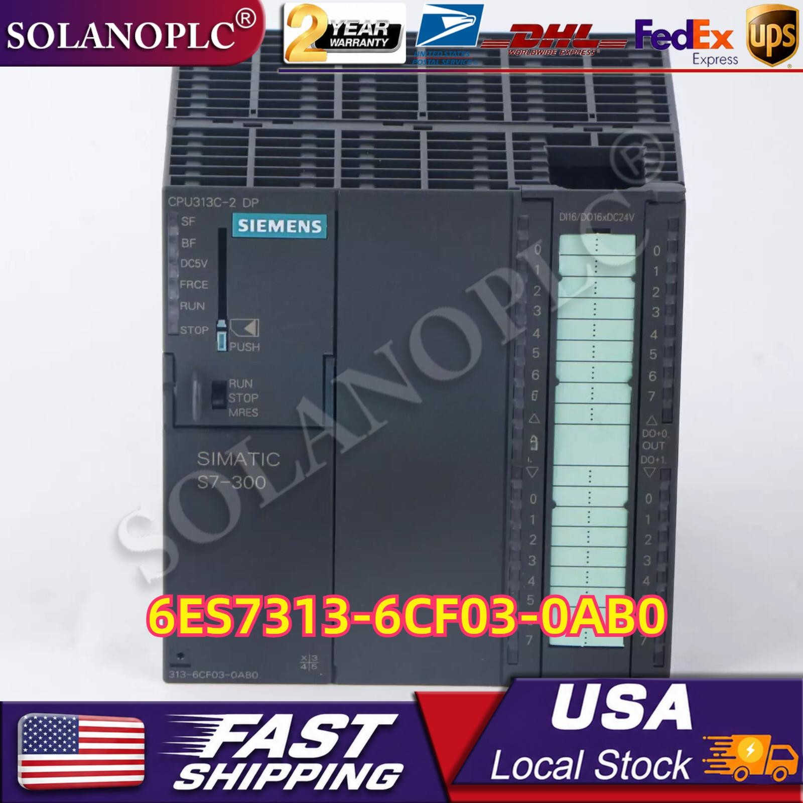 New Siemens 6ES7 313-6CF03-0AB0 6ES7313-6CF03-0AB0 SIMATIC S7-300 CPU 313C-2 DP