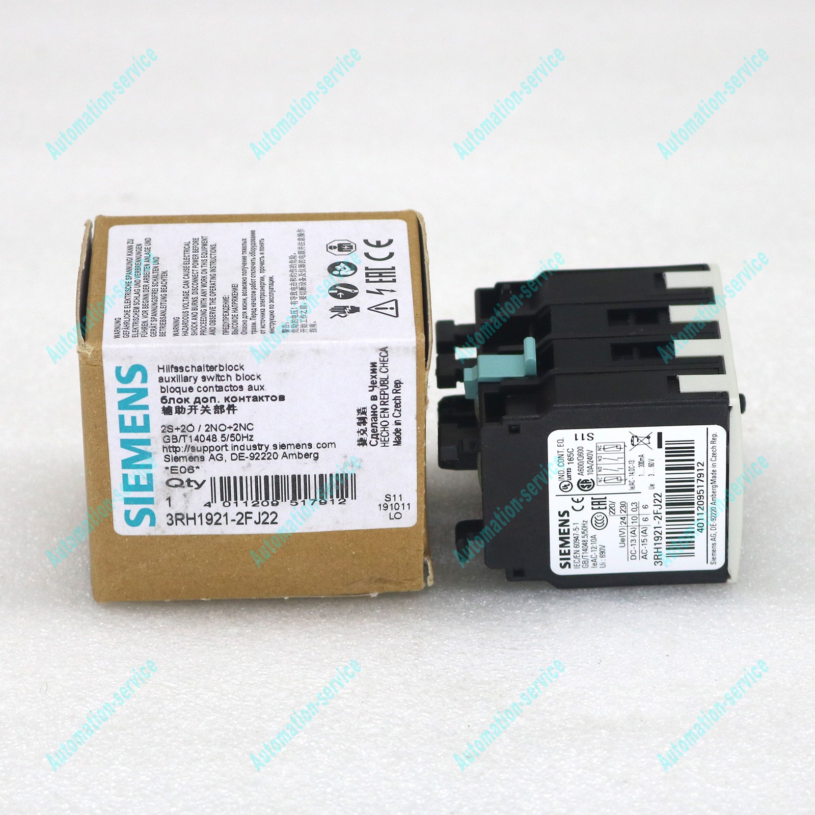 Oen New Siemens Auxiliary 3RH1921-2FJ22 2NO 2NC Connector