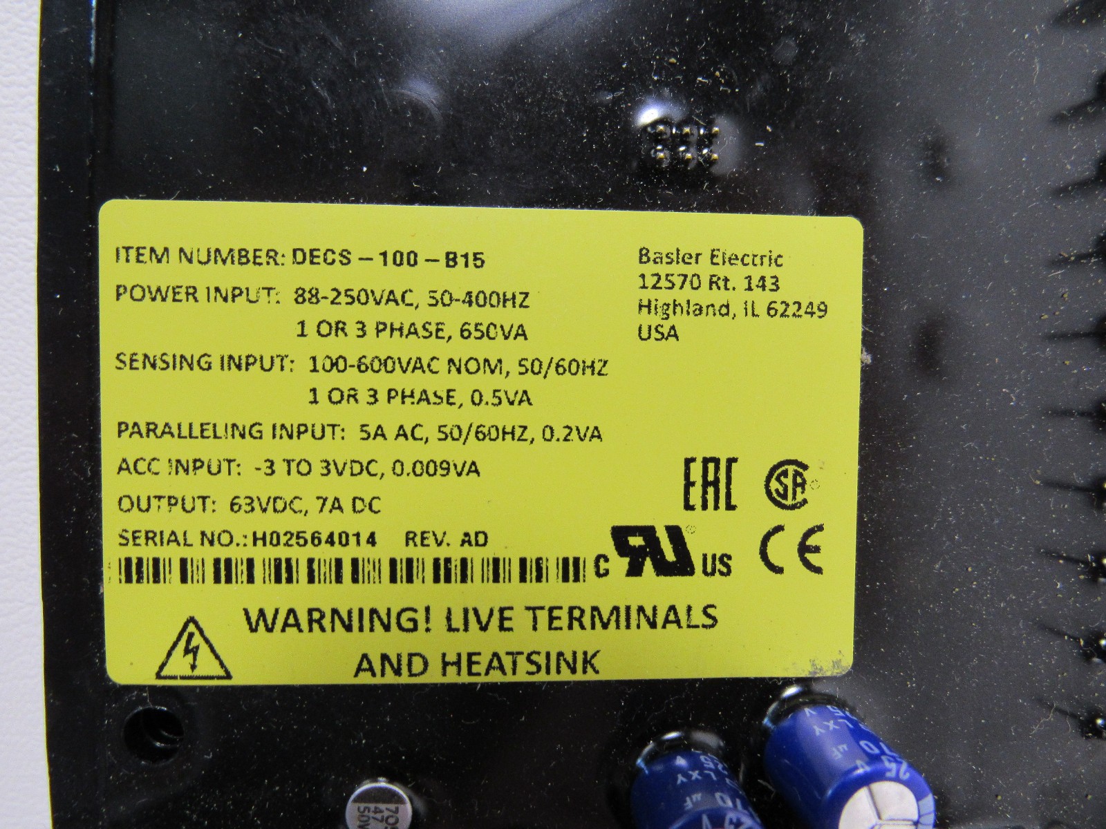 Basler Digital Excitation Electric Controller DECS-100-B15 for Generator New