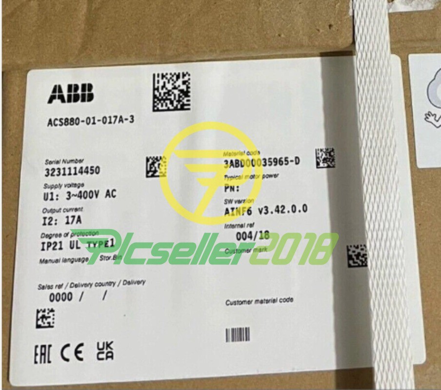 1 PC NEW ABB ACS880-01-017A-3 frequency converter FedEx or UPS