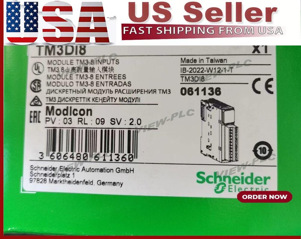 One Schneider TM3DI8 PLC Module New In Box Fast Shipping US Free TAX