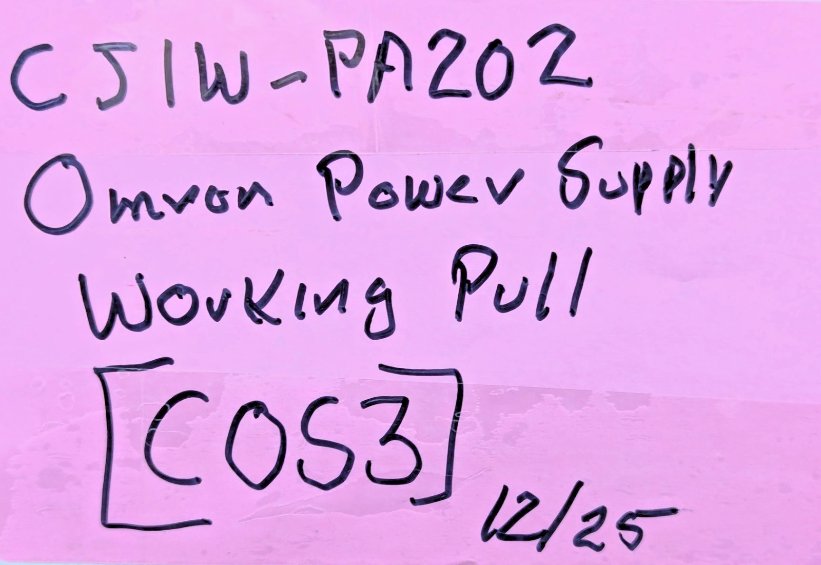 OMRON CJ1W-PA202 Power Supply Unit, 100-240 VAC, 14W