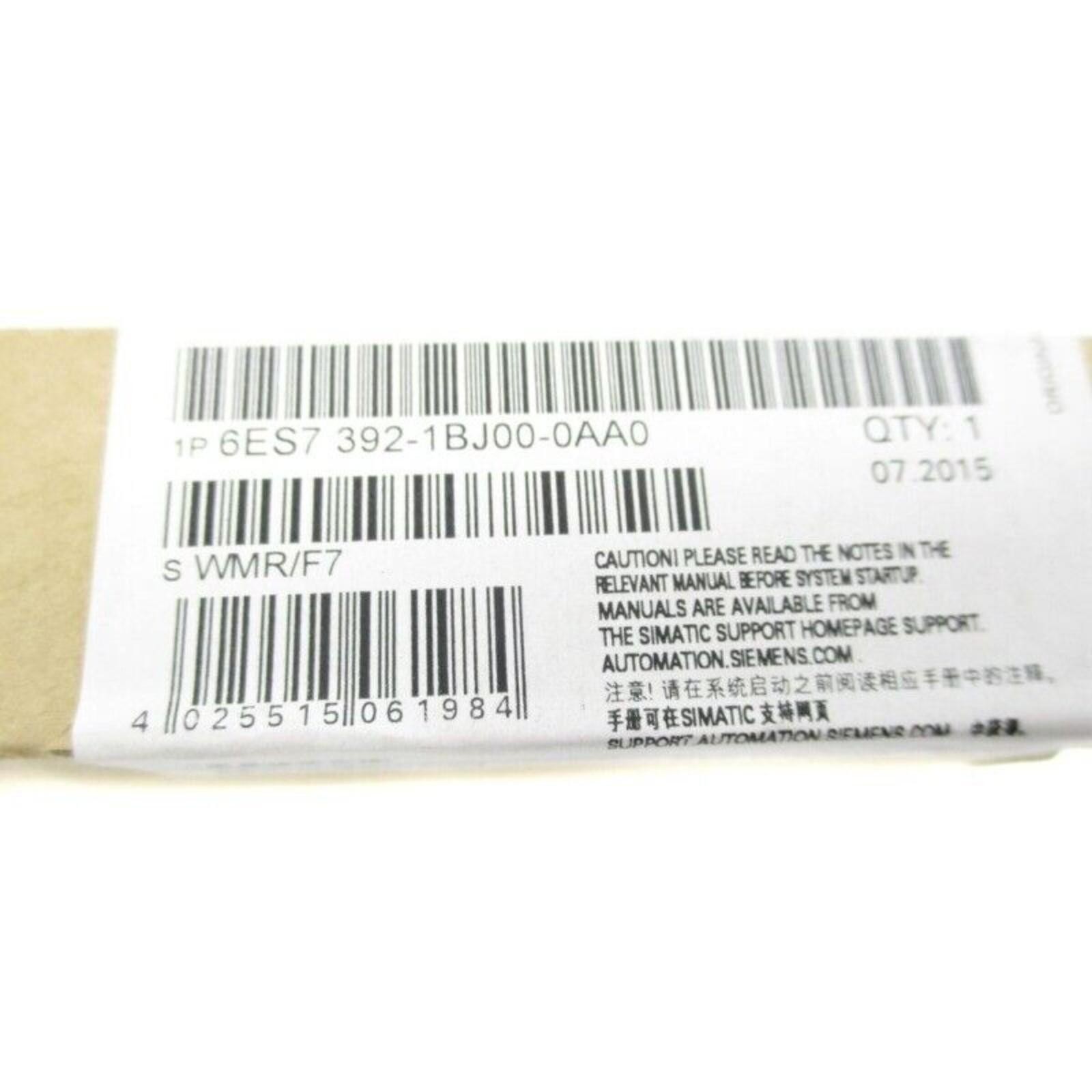 NewSiemens 6ES7392-1BJ00-0AA0 6ES7 392-1BJ00-0AA0 SIMATIC S7-300 Front connector