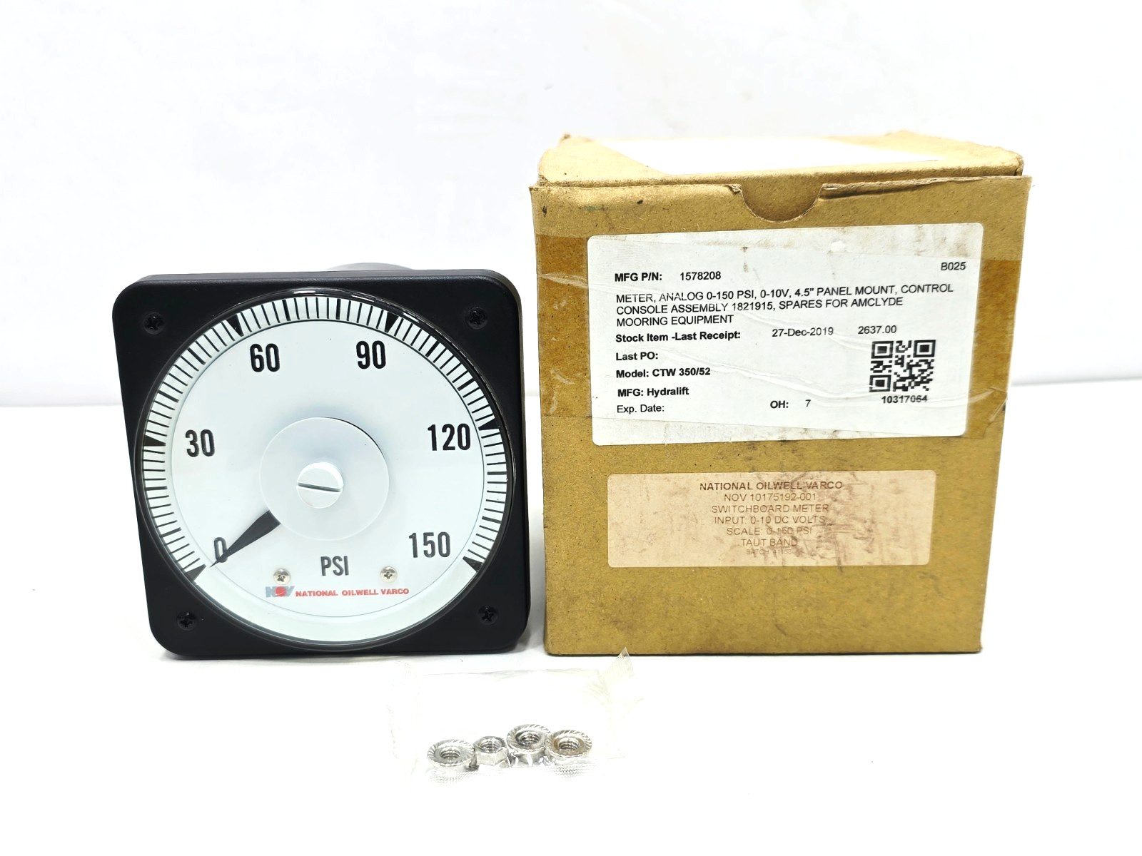 1578208 NATIONAL OILWELL VARCO CTW 350/52 10175192-001 PCS METER 0-150