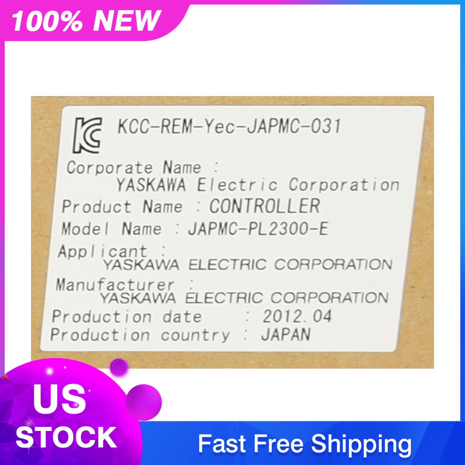 Yaskawa JAPMC-PL2300-E New NFP