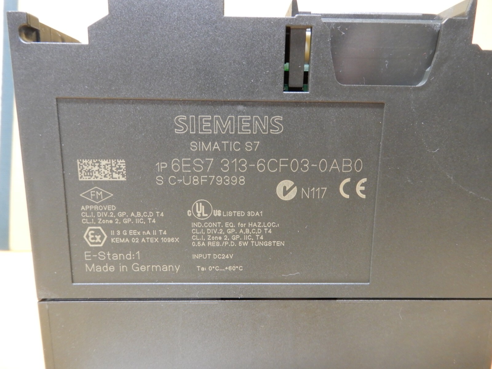 Siemens Simatic S7 6ES7 313-6CF03-0AB0 Pulled Working Good Cond. CPU313C-2 DP