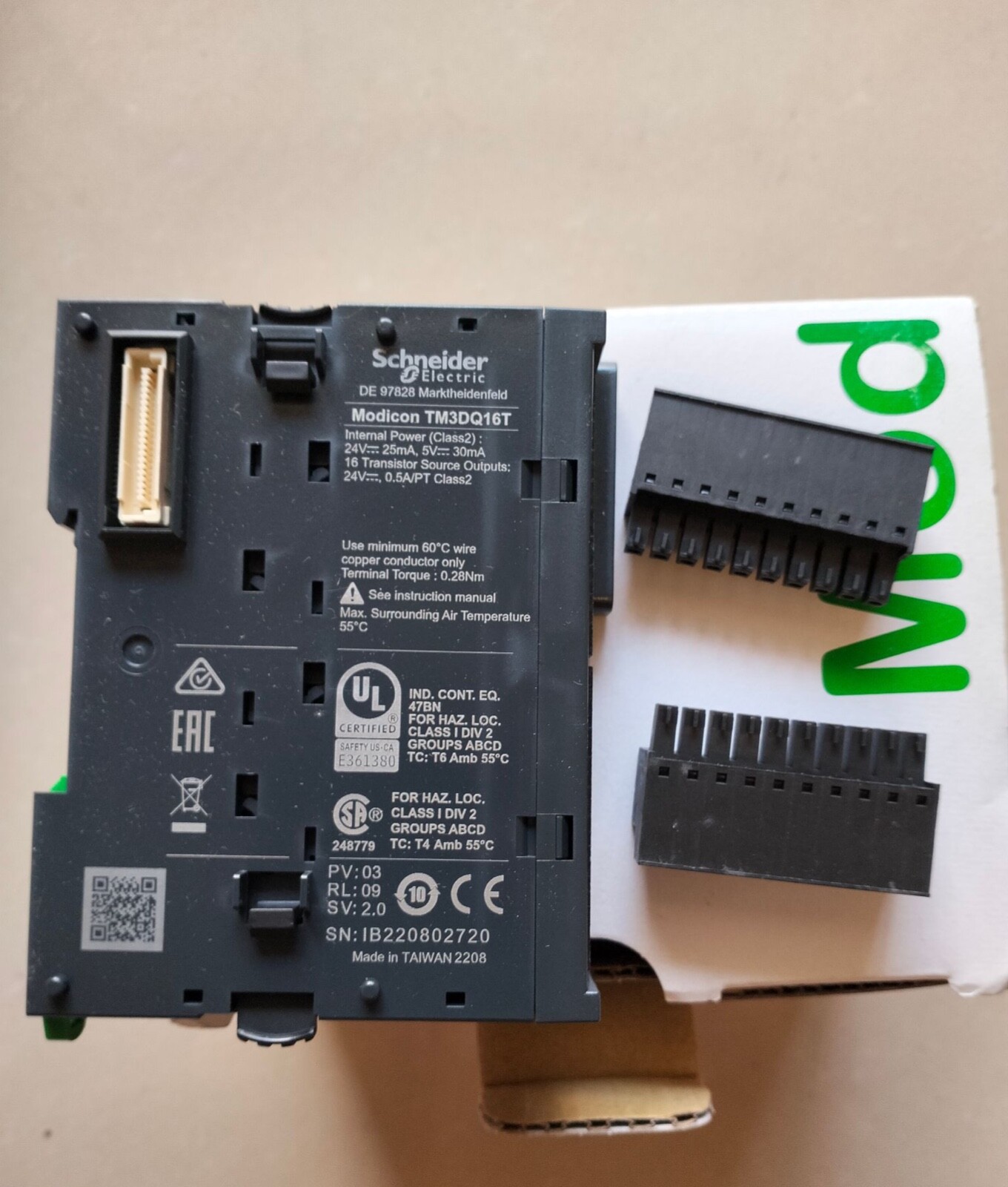 TM3DQ16T MODULE TM3-16 OUTPUTS TR. PNP CUTTER ELECTRIC