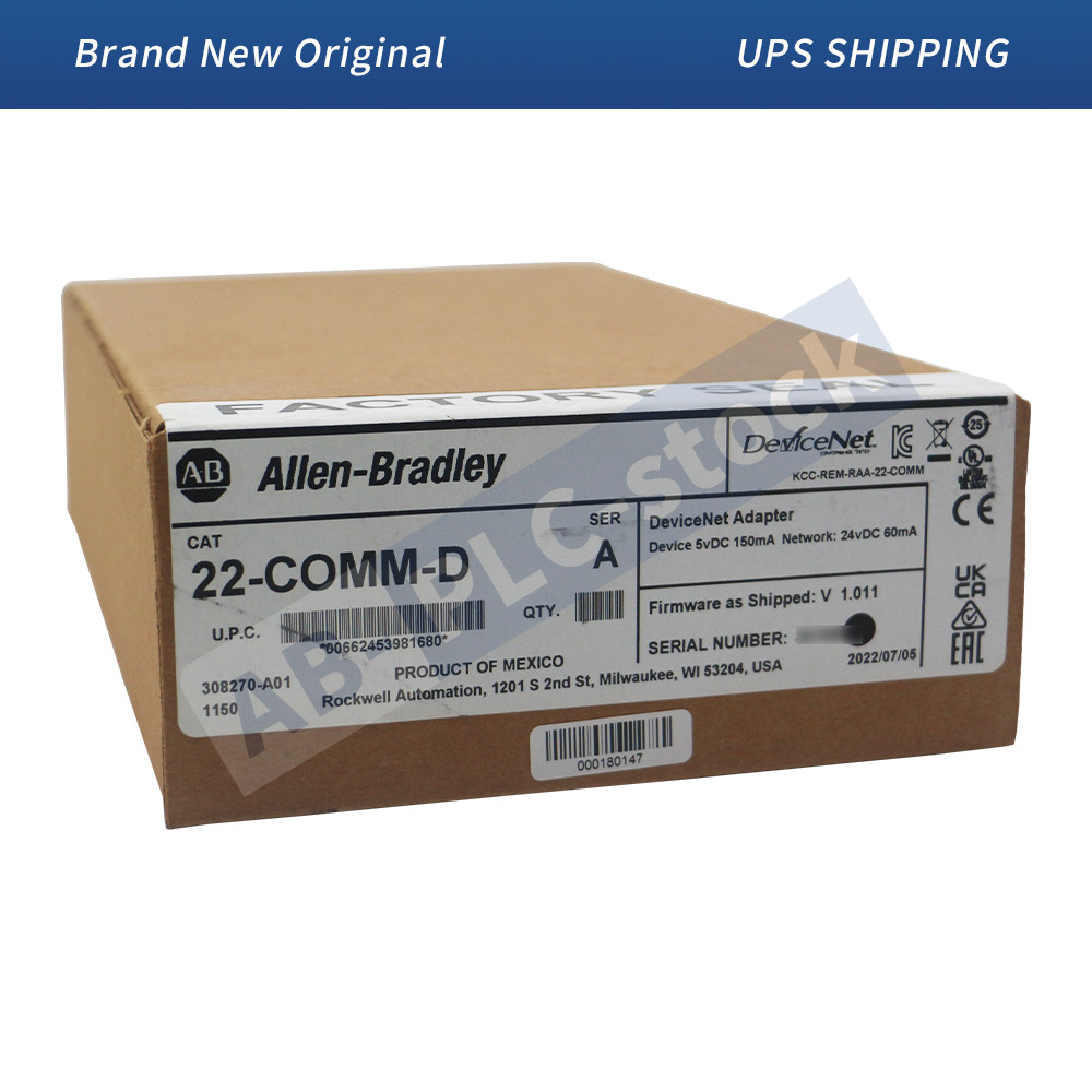 Brand New Allen Bradley 22-COMM-D PowerFlex Component Class DeviceNet Adapter