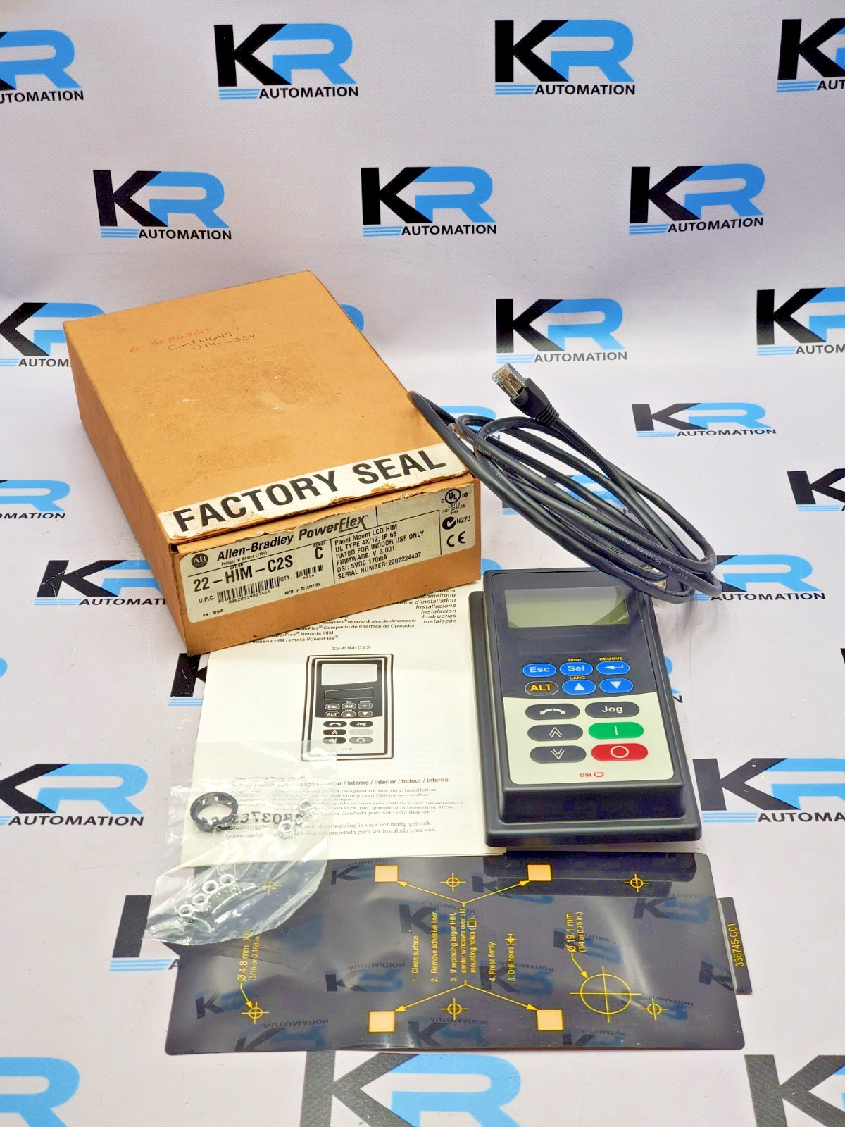 Surplus Pre-Owned Allen Bradley 22-HIM-C2S /C 4-Class Remote HIM For PowerFlex