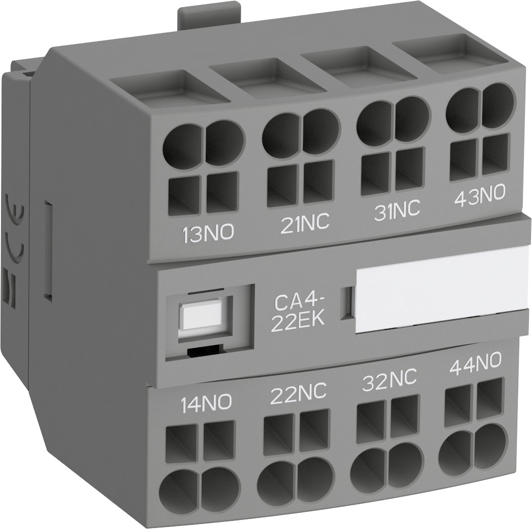 ABB 1SBN010146R1122 CA4-22MK 4-Pole Aux Contact Block 2NO 2NC Push-In Spring NEW