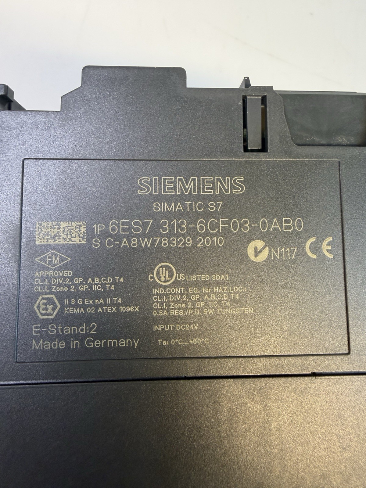 Siemens Simatic S7 6ES7 313-6CF03-0AB0 CPU Controller