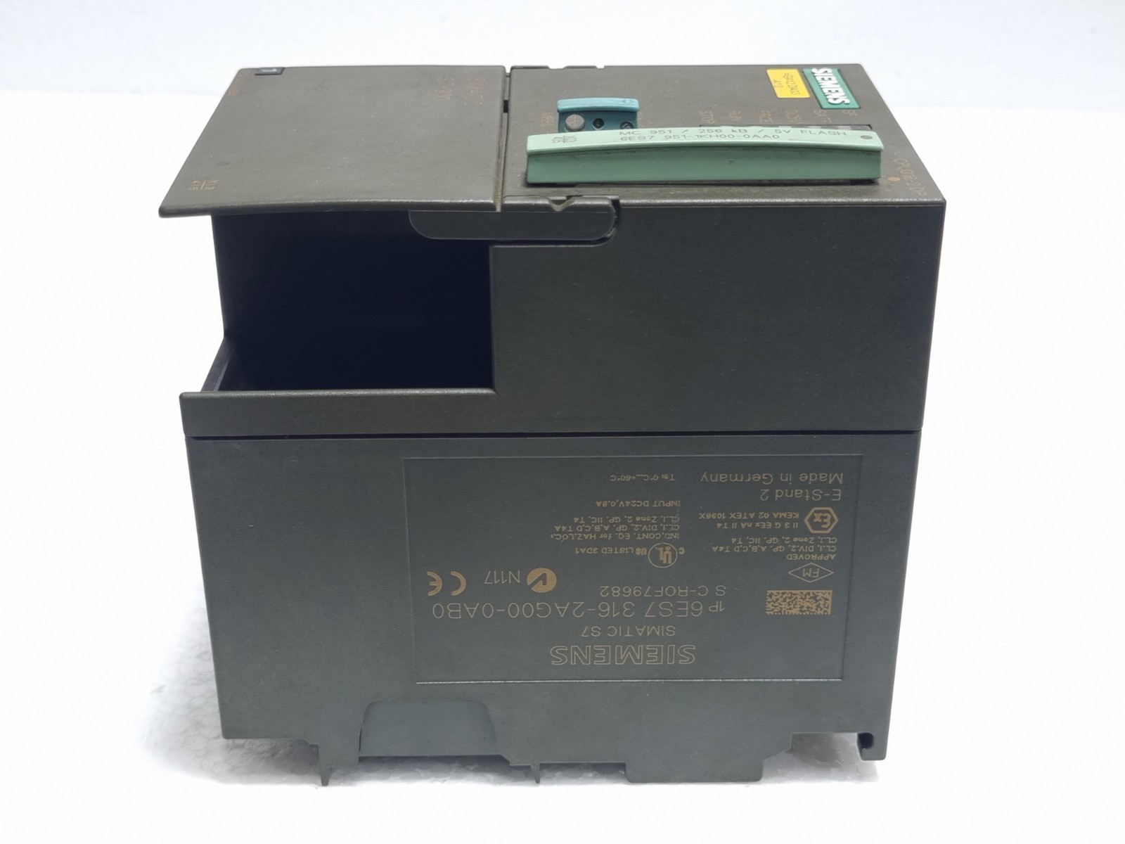 Siemens 6ES7 316-2AG00-0AB0 CPU With 6ES7 951-1KH00-0AA0 Memory Card