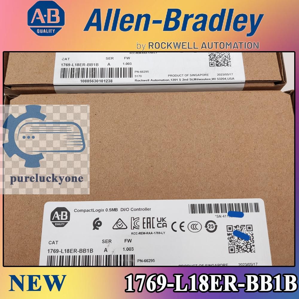 New AB 1769-L18ER-BB1B CompactLogix 0.5MB DI/O Controller In Stock Ships Today