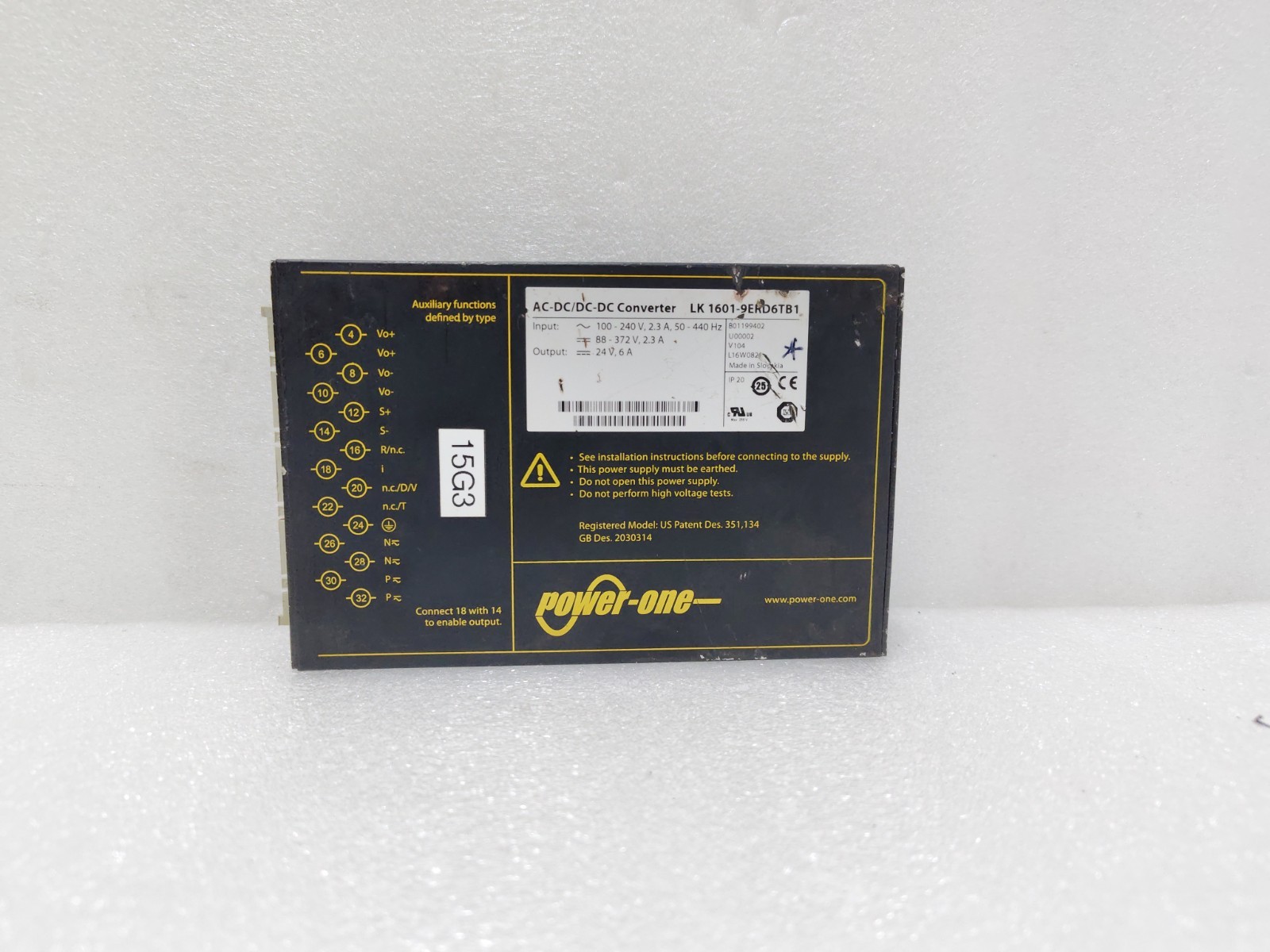 POWER ONE LK1601-9ERD6TB1 AC-DC/DC-DC CONVERTER