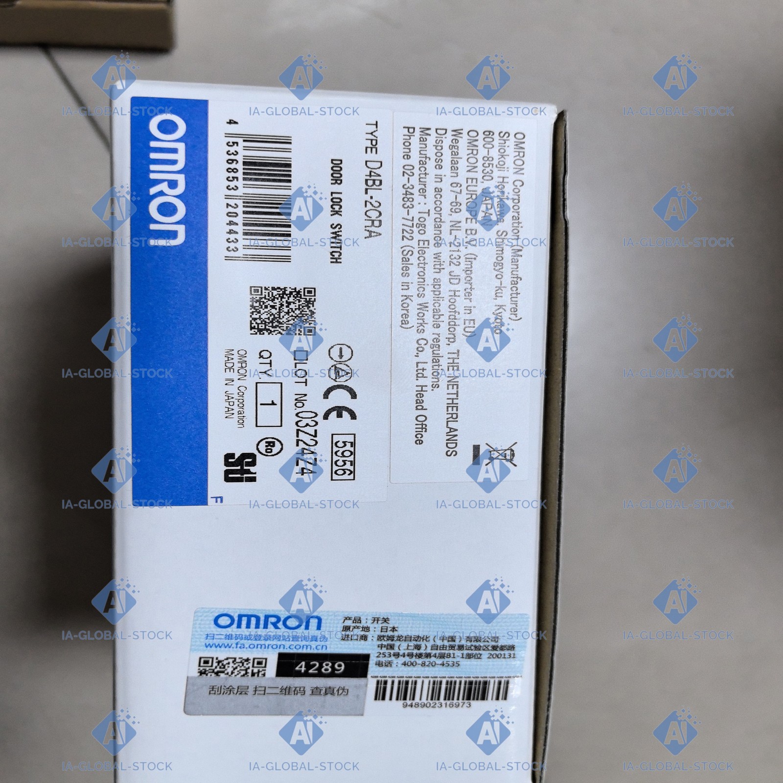 One unit Brand NEW Omron D4BL-2CRA *US Stock* One year warranty