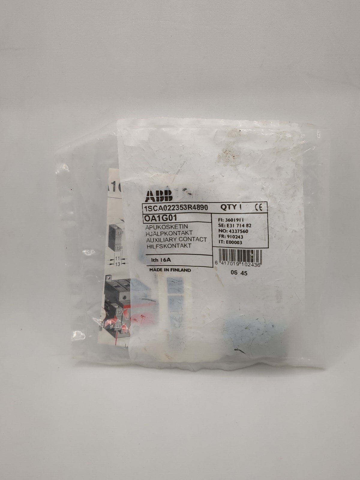 ABB OA1G01 1SCA022353R4890 Auxiliary Contact **Read**