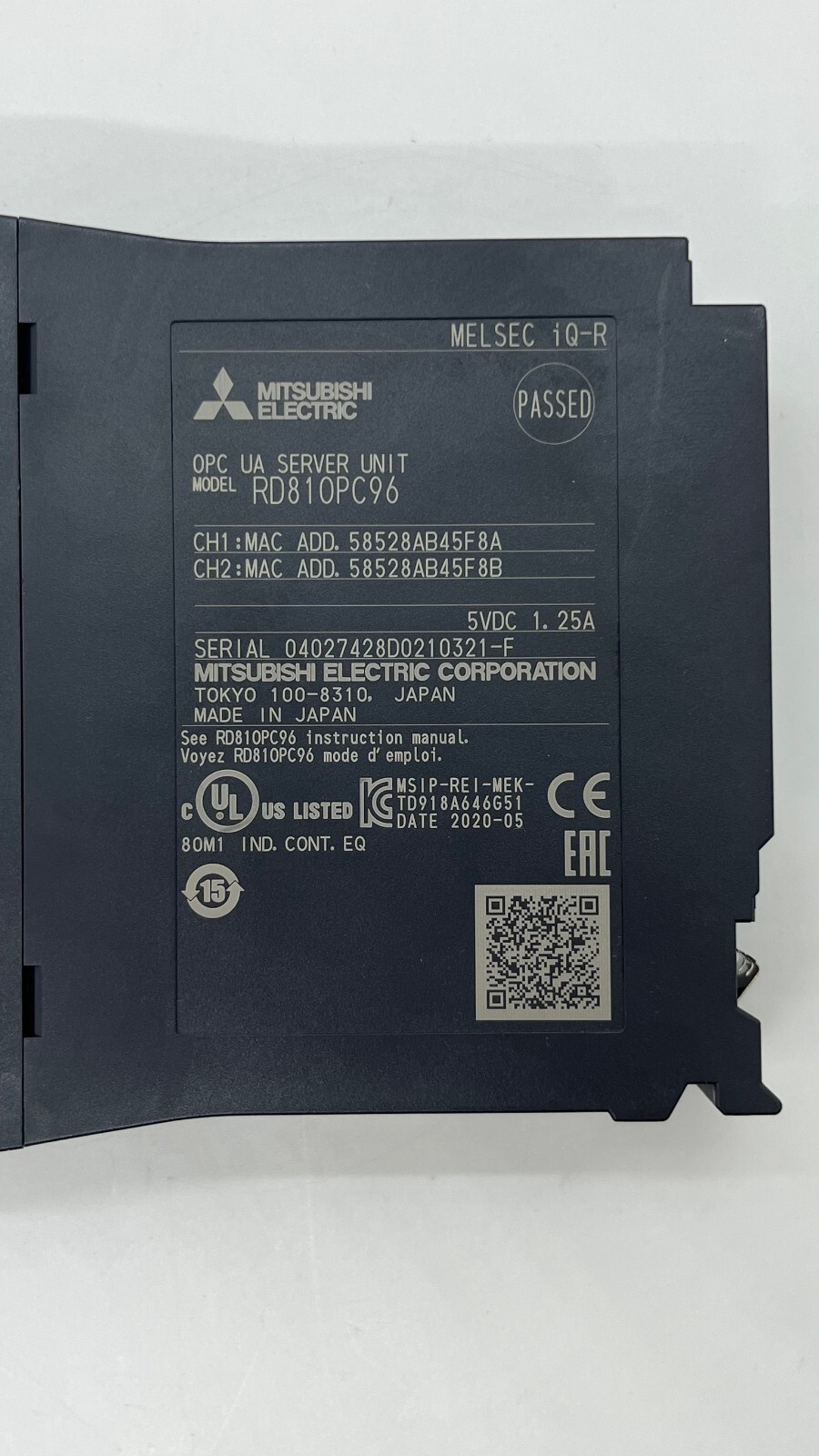 Mitsubishi RD81OPC96 IQ-R OPC UA Server Module MELSEC IQ-R SERIES