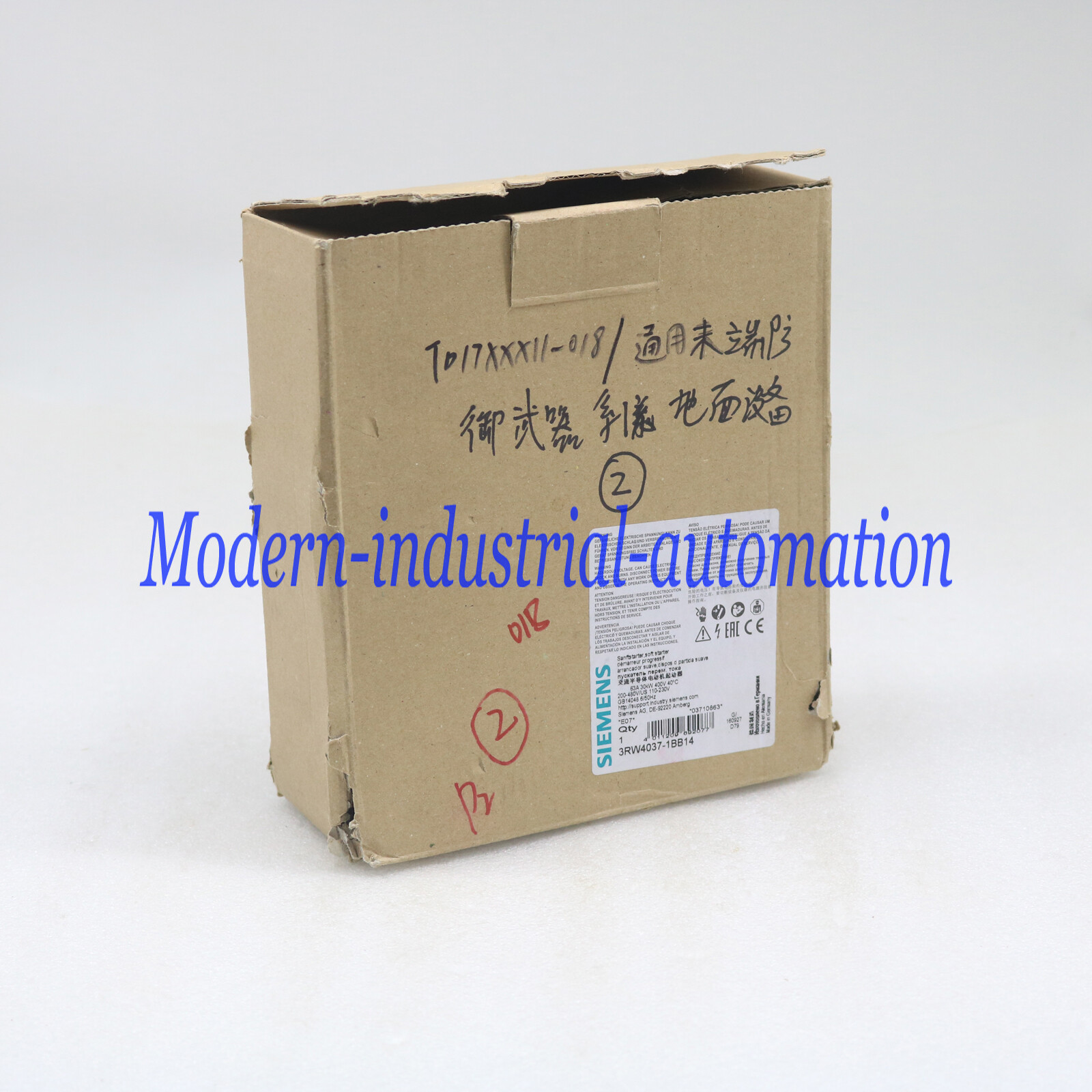 New In Box Siemens soft starter 3RW4037-1BB14 30KW 1 year warranty#XR