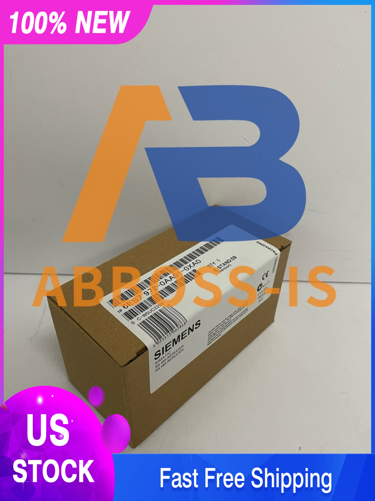 One Siemens 6ES7972-0AA01-0XA0 6ES7 972-0AA01-0XA0 In Box Expedited Shipping