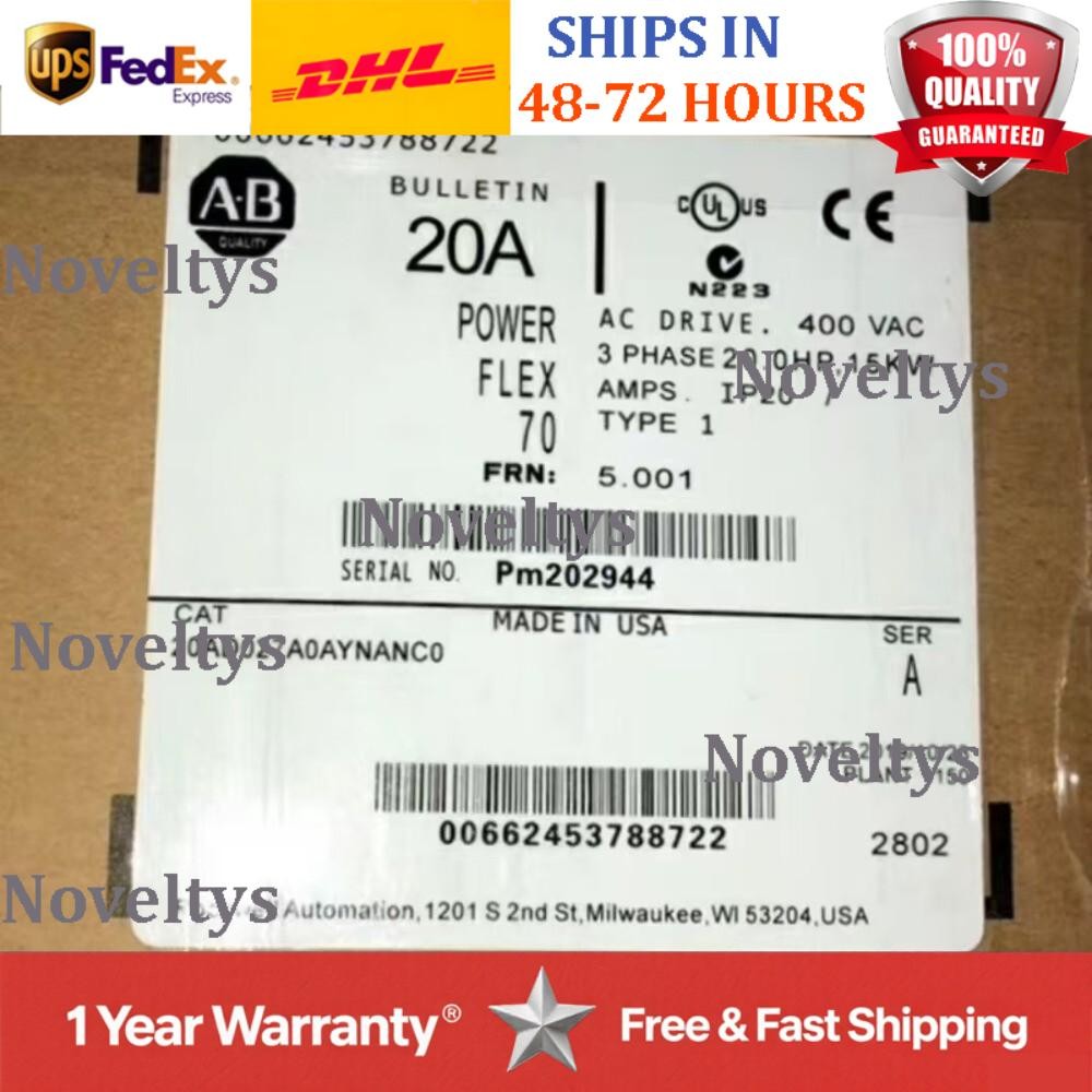 AB NEW IN BOX 20AD027A0AYNANC0 PowerFlex 70 AC Drive FREE SHIP US Free Tax