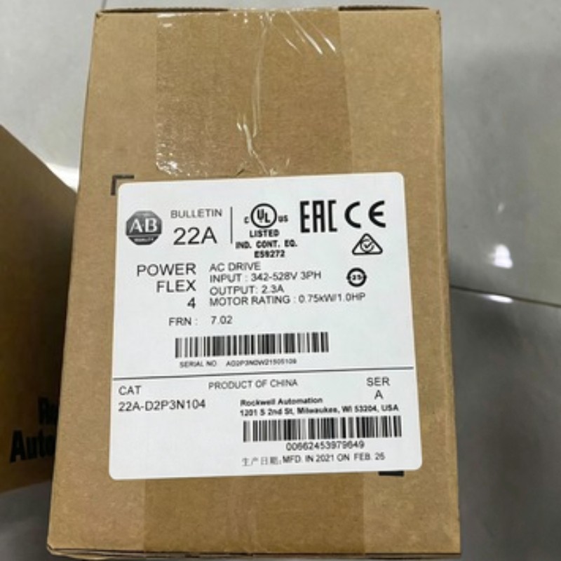 1PCS NEW Unopened Allen-bradley 22A-D2P3N104 Powerflex 4 AC Drive Fast ship