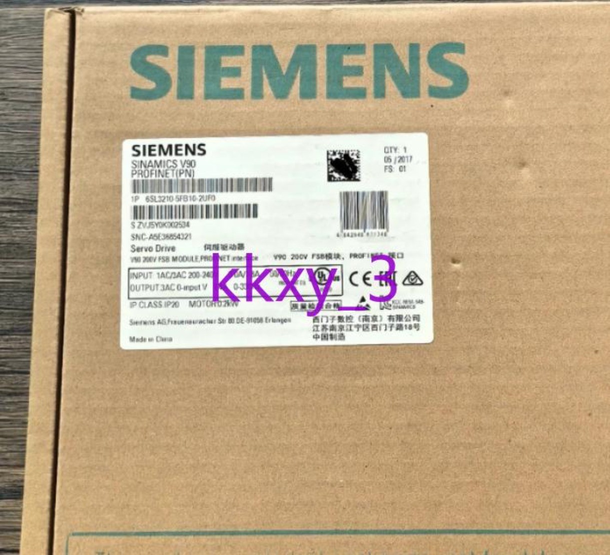 1 PCS NEW IN BOX Original Siemens V90 servo drive 6SL3210-5FB10-2UF0
