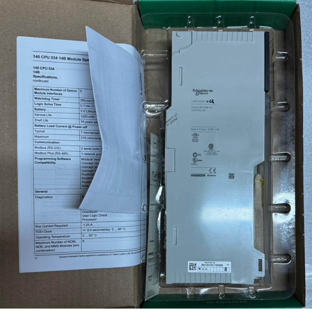 Schneider Electric 140CPU53414U Quantum 534B PLC Controller Module