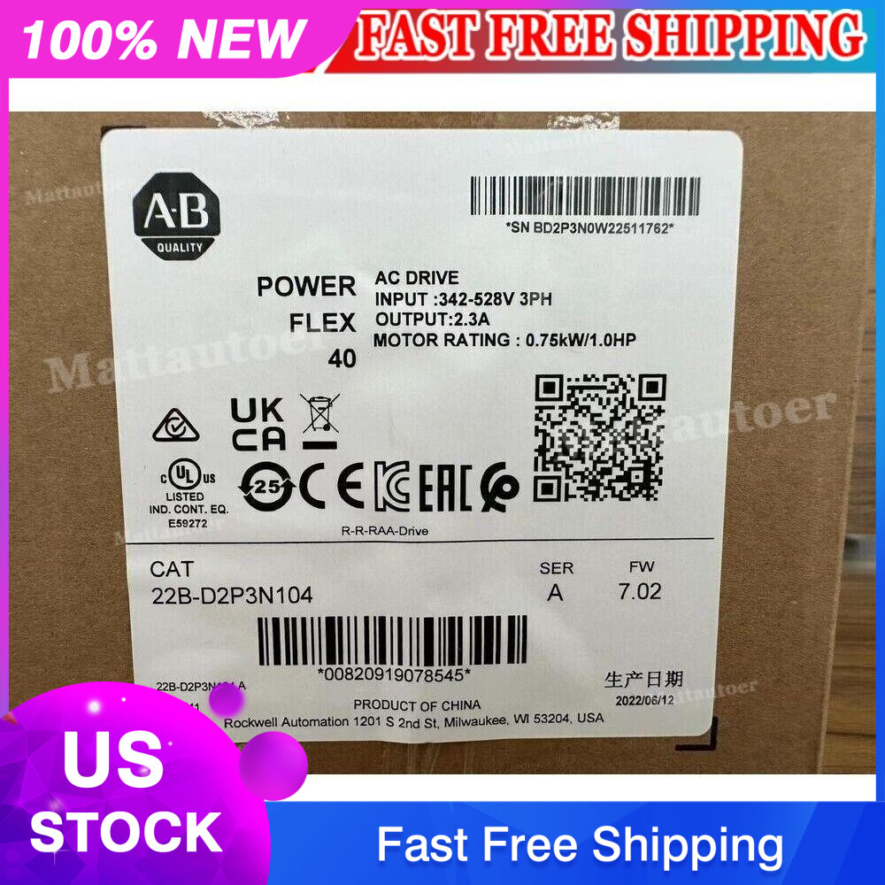 New Allen-Bradley 22B-D2P3N104 22BD2P3N104 PowerFlex 40 AC Drive US Free Tax