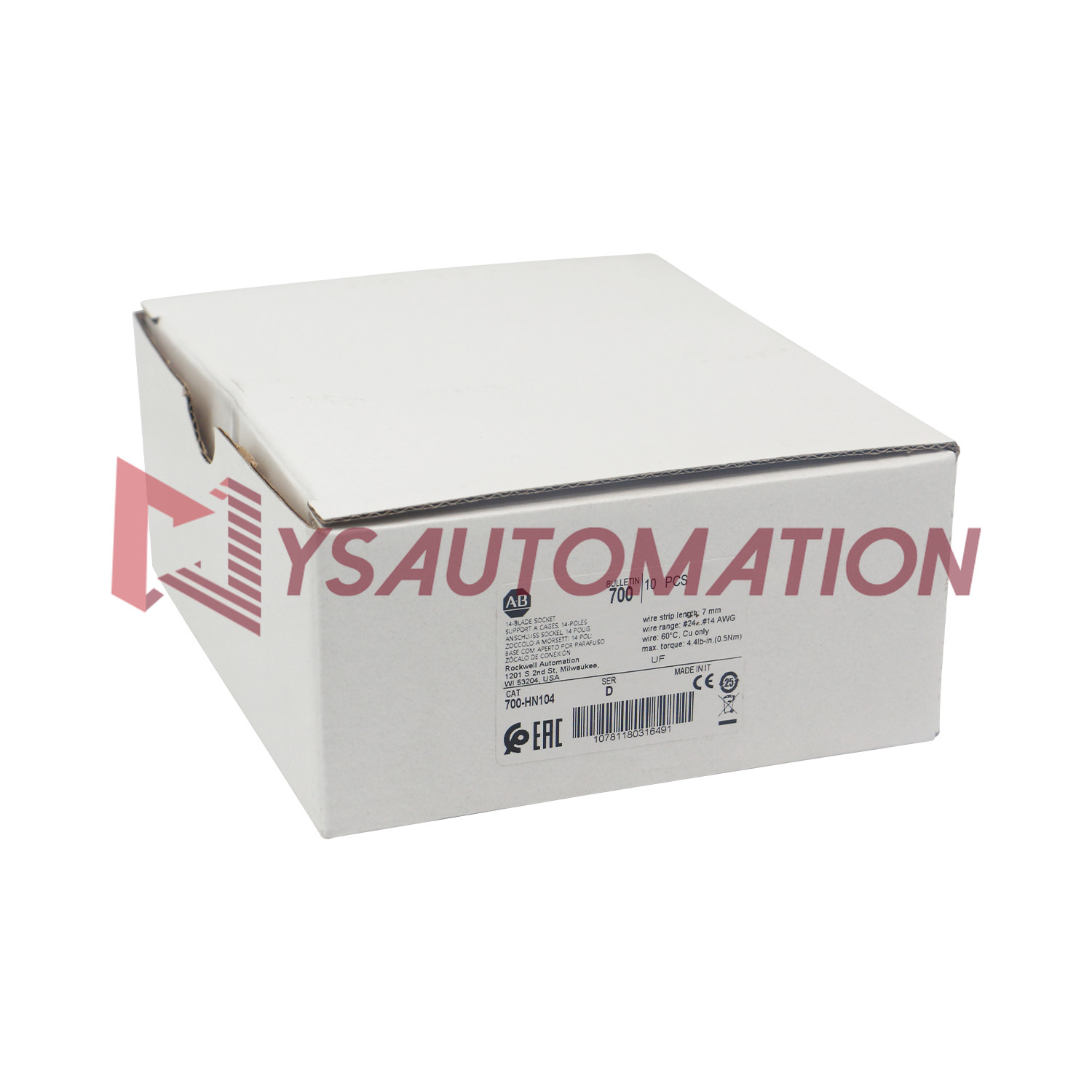 Factory Sealed 700-HN104 Allen Bradley 700-H General Purpose Accessories US