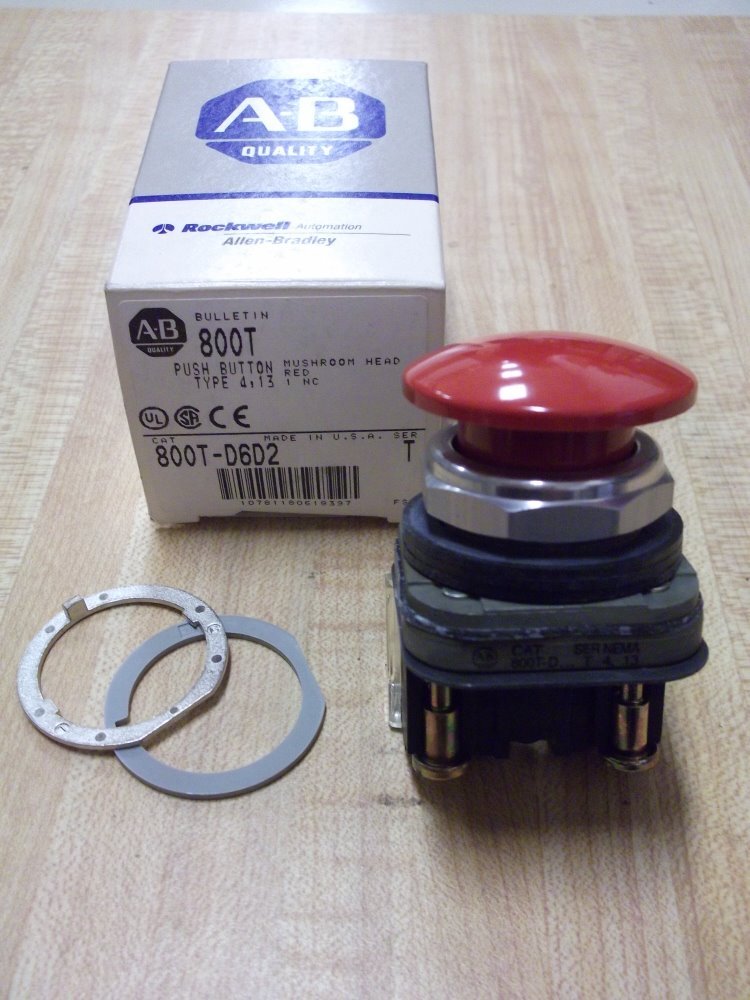 Allen Bradley 800T-D6D2 Pushbutton 800TD6D2 Series T