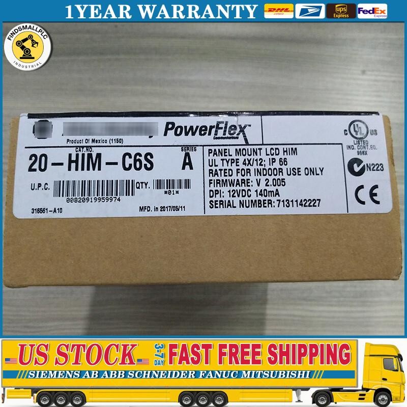20-HIM-C6S Panel Mount LCD Motor Control 20HIMC6S New Allen-Bradley US Free Tax