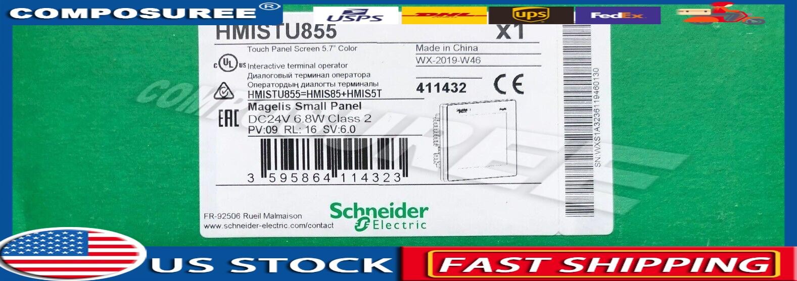 HMISTU855 SND HMI HMISTU855 Touch Screen HMISTU855 HMISTU855 US Free TAX