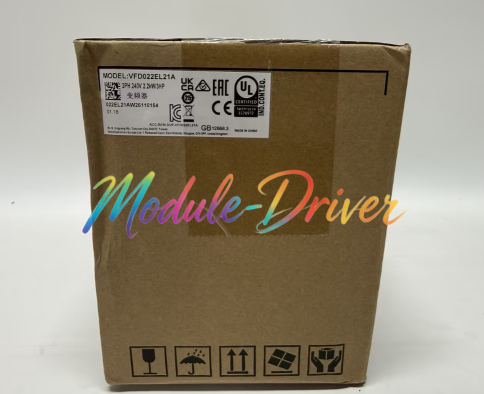 New in Box Delta VFD022EL21A AC Drives, 3Hp, 230V Single Phase Input