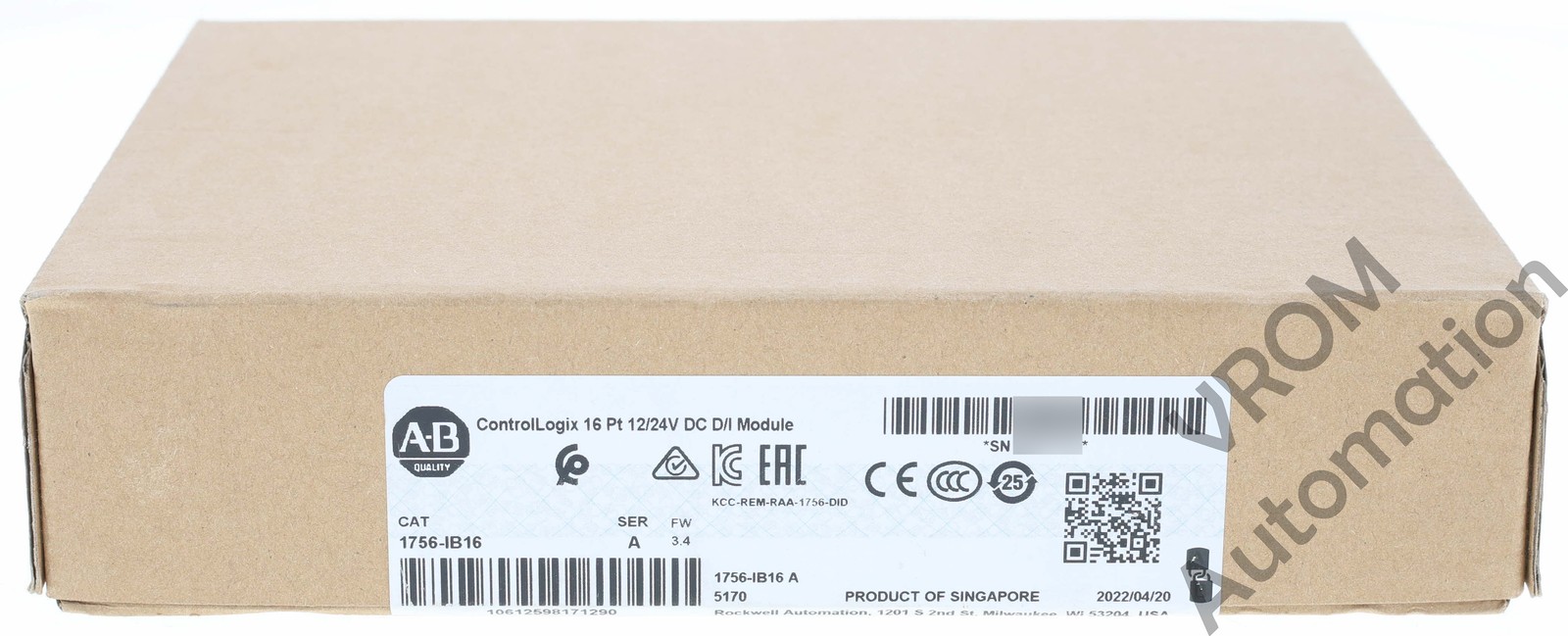 Surplus Sealed Allen Bradley 1756-IB16 1756-1B16 /A INPUT MODULE 10-30VDC